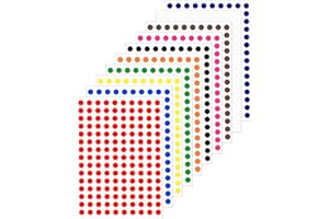 ISOUL Sticky Dots 3000, Coloured Dot Stickers, 10mm Round Sticker with 10 Assorted Colours Circle Self Adhesive Labels for Event Activity Schools Coding DIY Crafts Gift