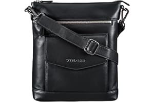 STILORD 'Mailo' Vintage Borsa in Pelle Borse a tracolla moderna per Signore e signori borsa per macbook 13 pollici vera pelle, Colore:nero
