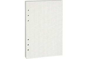 Lidwot Lot de 80 feuilles de papier ligné A5, 100 g/m² épaisses beiges sans bavures, pré-perforées – Convient aux classeurs A5 à 6 anneaux pour bureau, école et enseignants