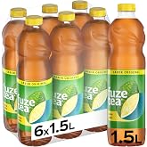 Fuze Tea Original, Lemon Flavor, 1.5 L Bottles, Pack 6 | Black Tea Extract Drink with Lemon - Ready to Drink - Great for Meal