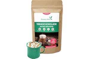 ‎SIMPLY KETO Simply Keto Trinkschokolade ohne Zuckerzusatz (Classic) 180g - Ideal für Iced oder Hot Chocolate - Kakaopulver mit 42% Kakao - Gesüßt mit Erythrit-Stevia - Unter 1g Netto-Kohlenhydrate pro Portion