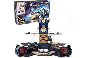 SPIN MASTER DC Comics Batman, Ultimate Transforming Batmobil, zestaw do zabawy 2 w 1 z ekskluzywną figurką i szybowcem, światłami, dźwiękami, zabawki dla dzieci dla chłopców i dziewcząt w wieku od 4 lat