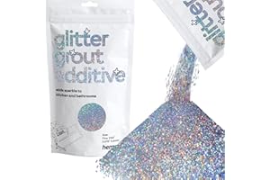 Hemway Argent Holographic Glitter Coulis Carrelage additif 100 g Carrelage Salle de bains