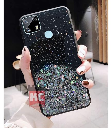 Vauki Coque Paillettes Avec Cordon Pour Xiaomi Redmi 9C, Glitter Case Avec Collier Silicone PC Antichoc Protection Cover Avec Réglable Tour De