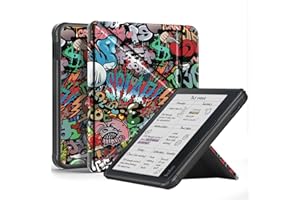 DMNYDM Funda para Kobo Libra Color (2024) /Tolino Vision Color (2024) 7 Pulgadas eReader Suave TPU Parte Trasera Cubierta Soporte Funda SleepCover Case con Cierre Magnético,Pintada