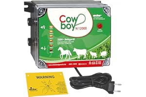 Koll Living Weidezaungerät N12000-230V - Extra Power : 230V, 6 Joule, 12000 Volt - für Lange Zäune, starker Bewuchs - Made in Germany