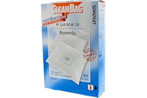 SCANPART CleanBag M 149 ROW 19 - Bolsas para aspiradora (4 bolsas y 1 filtro universal), color blanco
