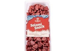 PIKANTEN WURSTBARON® - Salami Mini Coeurs - Original Snack Saucisse Coeurs de Bavière - 500g Big Pack - Snackbox Sticks