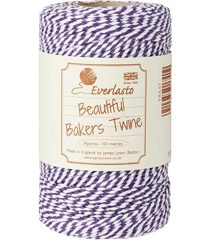 Ficelle De Boulanger Everlasto - 100 M, 2 Mm - Coton Naturel - Fleur De Cerisier
