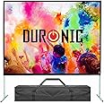 Duronic Projector Screen PS100 Portable 100 Inch Fast Fold Projection Projector Screen 4:3 - Matt White Screen for School, Home Cinema, HD 4K Ultra 3D
