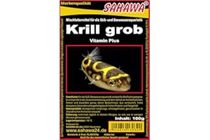 SAHAWA Fischfutter Frostfutter 100g Blister viele Sorten freie Auswahl für alle Zierfische und Marine Fische (MW) (Krill grob 100g Blister (MW))