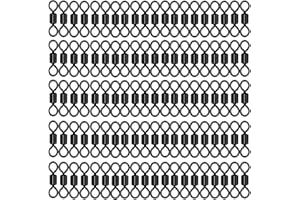 JCKD 100pcs Pesca Conector Giratorias de Pesca Anillo de Conexión de Pesca Giratorio de Acero Inoxidable Equipos de Pesca Accesorios，Giratorio adecuado para la pesca en el mar o en agua dulce7#(negro)