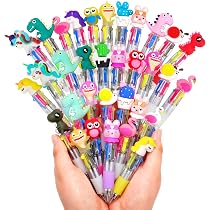 Petit Cadeau Anniversaire Enfant Invité Lot De 30 Stylos 4 Couleurs VICHOS - Design Animaux Kawaii Goodies Anniversaire Enfant