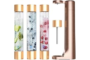 DRINKPOD FIZZpod Soda Maker - Fizzy Drink Machine with 3 PET Bottles, 3 Caps, 1 Carbonator Cap and Manual - Make Homemade Sparkle Water, Juice, Coffee, Tea and Cocktail Drinks with Fruit (Cognac)