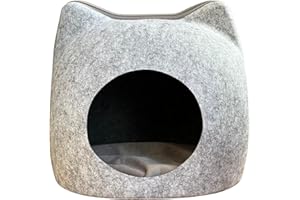 EL ÁTICO PETS Panier pour Chat. Niche pour Chat avec Coussin. Maison avec Entrée Ronde