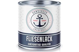 Fliesenlack MATT Signalweiß RAL 9003 Weiß Fliesenfarbe im SET // Hamburger Lack-Profi (1 L)