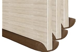 3 x MOXVIO Draft Excluder for Doors, Double Under Door Draught Excluder, 2 Sided Cushion Draft Stopper, 70 to 90 cm Cut-to-Size Adjustable Width, Waterproof Snowproof 600D Oxford Fabric (Brown)