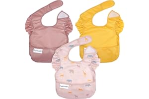 Tiny Twinkle Baby Lätzchen Abwaschbar asserdicht Baby Lätzchen Für Kleinkinder von 6-24 Monaten Maschinenwaschbar und verstellbarer Seitenverschluss ideal für die Reise Lätzchen