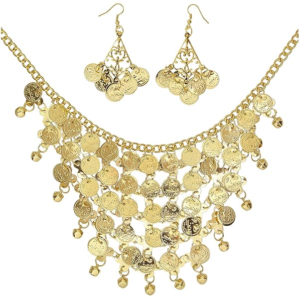 Goldenes Armband Mit Münzen - Karneval Schmuck Für Mottoparty Antik Look