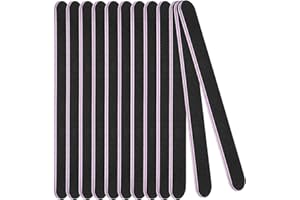 NUTTDOO Nail Files Set,12PCS Professional Nail Files Double Sided Emery Board,Fingernal Buffing Files for Home,100/180 Grit