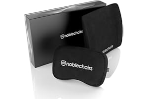 noblechairs Set aus Memory-Schaum, Gaming-Stuhlkissen, Nackenstützkissen, perfekte Nackenstütze, ergonomisches Stuhlkissen (schwarz)