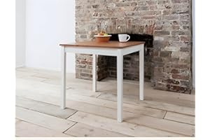 Noa and Nani Annika Bistro Table Kitchen Dining in White and Natural Pine