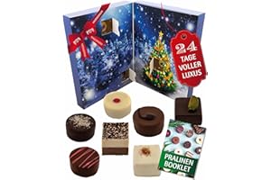 ‎HALLINGERS GENUSS MANUFAKTUR Hallingers Genuss Manufaktur Pralinen Adventskalender 2025 – 24 handgemachte Premium Pralinen ohne Alkohol – Genusskalender aus der Manufaktur – Edle Geschenkidee für die ganze Familie|Made in Bayern