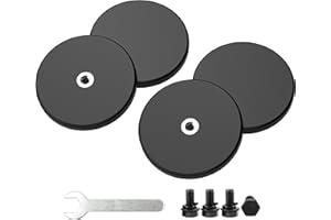 Magnetpro 4 Stück Starke gummiert Magnete Anti-Rutsch, Größe: Ø43mm 15 kg Haftkraft, Magnetischer Montagesockel für Lichtleisten und zusätzliche Spiegel den Außenbereich