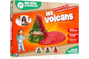 Les volcans - Kit Pandacraft dès 8 ans: Fabrique ton volcan et déclenche des éruptions !