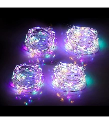 VIKY 2 Luci Di Natale A LED Con Timer, 2 Metri, 20 LED, Filo Di Rame, Bianco Freddo, Batteria, Per Decorazioni Interne