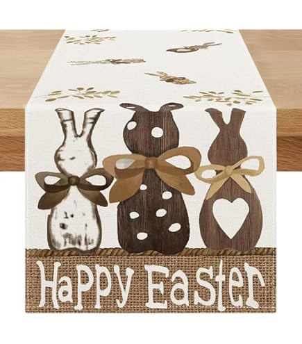 Runner Da Tavolo Pasquale 40x140cm | Tovaglia Decorativa Conigli E Carote | Per Primavera E Feste - Foto 8