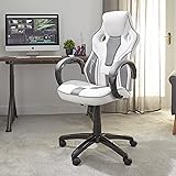 X Rocker Maverick Gioco, Sedia da Ufficio Ergonomica con Schienale Centrale, Pelle PU, Base Girevole Regolabile in Altezza co
