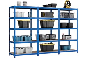 Racking Solutions Heavy Duty Garage Racking 3 Bay MEGA DEAL 200KG Per Shelf (1800mm H x 900mm W x 450mm D)