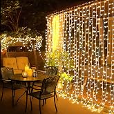 Light Home 300 LED Işık Perdesi 3x3 Metre Sıcak Beyaz USB Bağlantılı 8 Farklı Işık Modlu Dekoratif Perde Led Işık &ndash; İ&ccedil; ve Dış