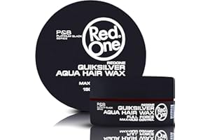 RedOne Coiffure Cire Aqua Wax Gris 150 ml | Tenue Ferme | Gel Cire Capillaire | Tenue Ultra Forte | Cire pour les Cheveux Hommes et Femmes | Parfum de Cassis | Contrôle Maximum