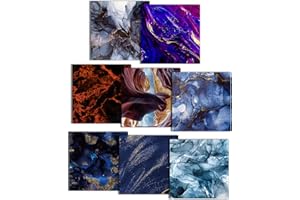 ‎LUCKIGUCK LUCKIGUCK Infusible Transfer Ink Sheets 8 Stück/Set Marble, Unschmelzbare Transfer-Tintenblätter 30.5 x 30.5 cm, Farb- und Mustertransferfolie (Marmor 2)