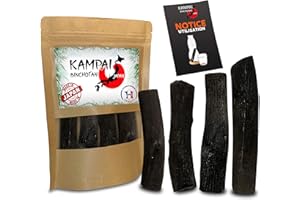 kampai Véritable Baton Binchotan Japonais Bio x4 - 160gr Filtre L Eau au Charbon Actif Bois Vegetal - Recharge Pour Purifier Eau du Robinet en Bouteille / Carafe Verre Filtres Purificateur Bichotan