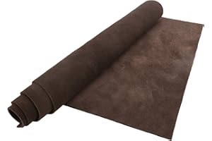TAS TROST Veloursleder, 1,5 mm, weiches echtes Rindspaltleder, Wildledermaterial, für Lederarbeiten, Nähzubehör (Kaffee, 30,5 x 20,3 cm)