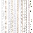 IDONGCAI Lace Ribbon Vintage Cotton Lace Trims Bridal Wedding Scalloped Edge Crochet Lace DIY Sewing Craft Mix 24 Yards (2 Yard Each)