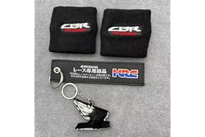 BINGYUAN Motorcycle 3D HRC Embroidery Logo Fluid Oil Front Rear Brake Clutch Reservoir Cup Cover Socks For CBR600RR CBR1000RR Repsol (Color : 09)