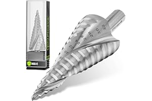 Pinava® Wiertło stopniowe HSS Cobalt Pro [bardzo ostre i wytrzymałe] profesjonalne wiertło stożkowe do stali nierdzewnej, metalu, drewna, tworzywa sztucznego – wiertło do obierania blachy z głęboką