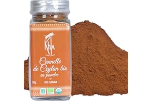Khla - Cannelle de Ceylan Bio en Poudre 50 g - Cannelle du Sri Lanka - Ingrédient Cuisine & Pâtisserie - Épice d’Asie Noël