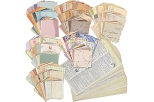 Meetory Lot de 417 feuilles de 180 motifs différents pour scrapbooking, journal, fournitures de journal de voyage, fournitures exquises pour écrire, dessiner, agenda, album