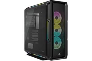 Corsair iCUE 5000T RGB, case Mid Tower ATX, 208 LED RGB regolabili singolarmente, spazio per più radiatori da 360mm, cablaggi facilitati, 3 ventole LL120 RGB e Commander CORE XT inclusi, nero