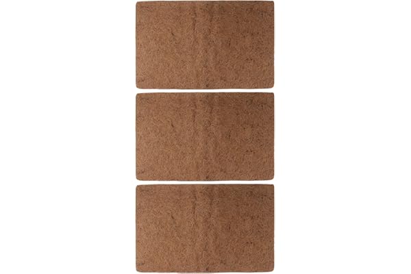 POPETPOP 3 PCS Tapis de Reptile Naturel Fibre de Tapis Cage pour Reptile Terrarium Literie Doublure Substrat Terrarium pour Lézard Serpent Chamelon Tortue Lapin