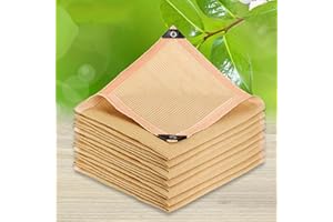 OTIGA Voile Ombrage,HDPE Toile D'ombrage Pergola Serres Filet D'ombrage,Protection Rayons 80-95% UV Filet D'ombrage,pour La Couverture VéGéTale/Jardin/Voitures/Terrasse/Camping,Beige,1x2m