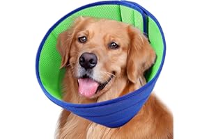 TIRYNS Dog Cone Collar Recovery Collar for Dogs Protective Recovery Collars Neck Collar Surgery Puppy Quick Healing Breathable Comfy Elizabethan Collar Cone Anti-Bite/Lick for Large Dogs and Cat Fast Healing