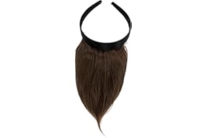 WIG ME UP Frange à clipper avec serre-tête pour un effet naturel, châtain (8) HA073T-8