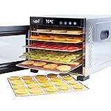 Vita5 Essiccatore Alimentare con 6 Vassoi in Acciaio Inox - Essicatore Frutta e Verdura 24 Ore Timer - Disidratatore Alimenti