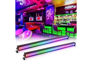 YESPICK 336 Barra de Wallwasher LED RGBW, Luz de Escenario Efectos de Iluminación, Luz Estroboscopica para DJ, Bar, Fiesta, Discoteca, Boda, Halloween, Navidad, 2 PCS
